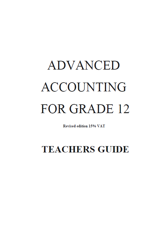 teacher's guide accounting